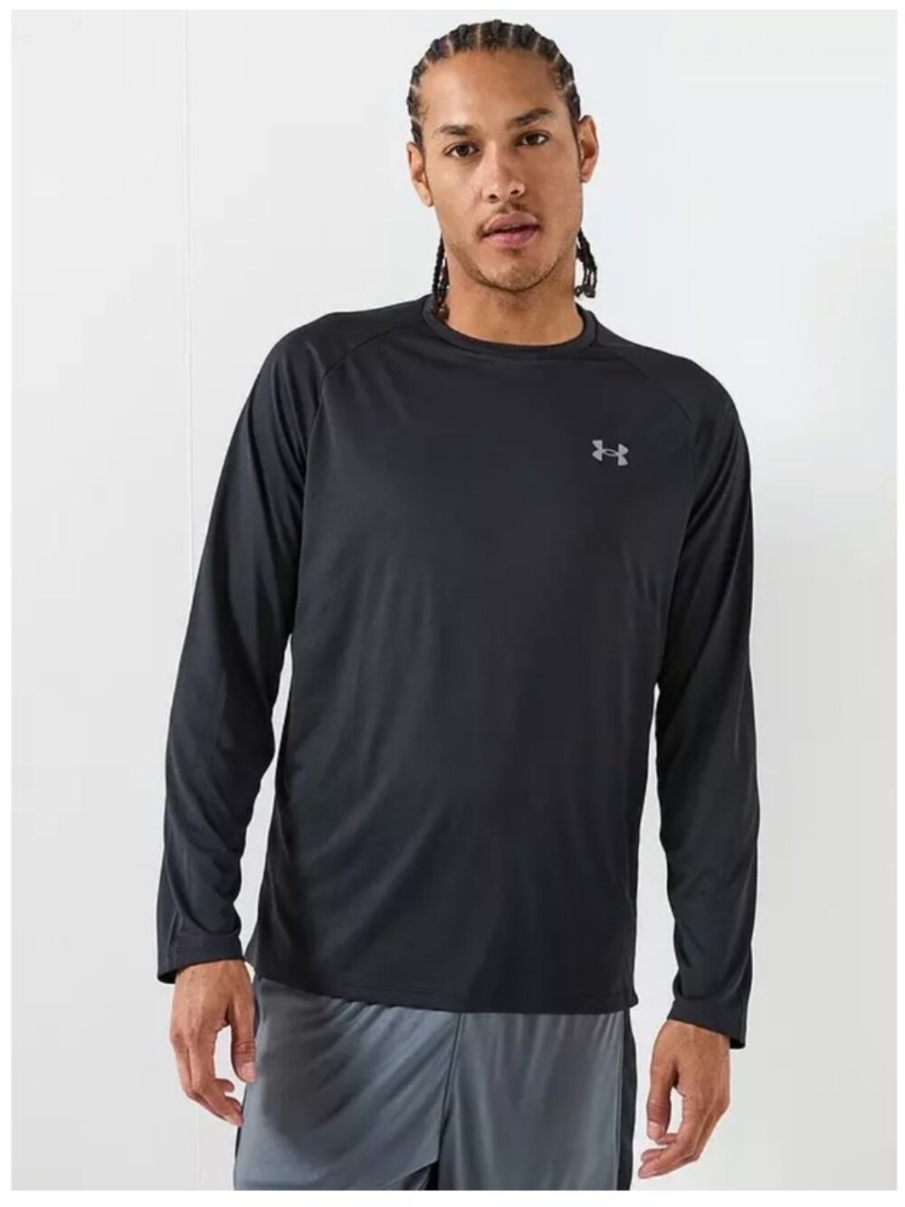Under Armour Men's Small Black Loose Fit Long Sleeve Tech Tee Shirt Athleisure